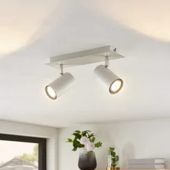 Lindby Gang|Loftlamper > loftspot Joffrey, 31 cm, 2 lyskilder, hvid, GU10