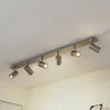 Loftlamper|Loftlamper ^ Lindby loftspot Joffrey, 116 cm, nikkel, 6 lyskilder, GU10