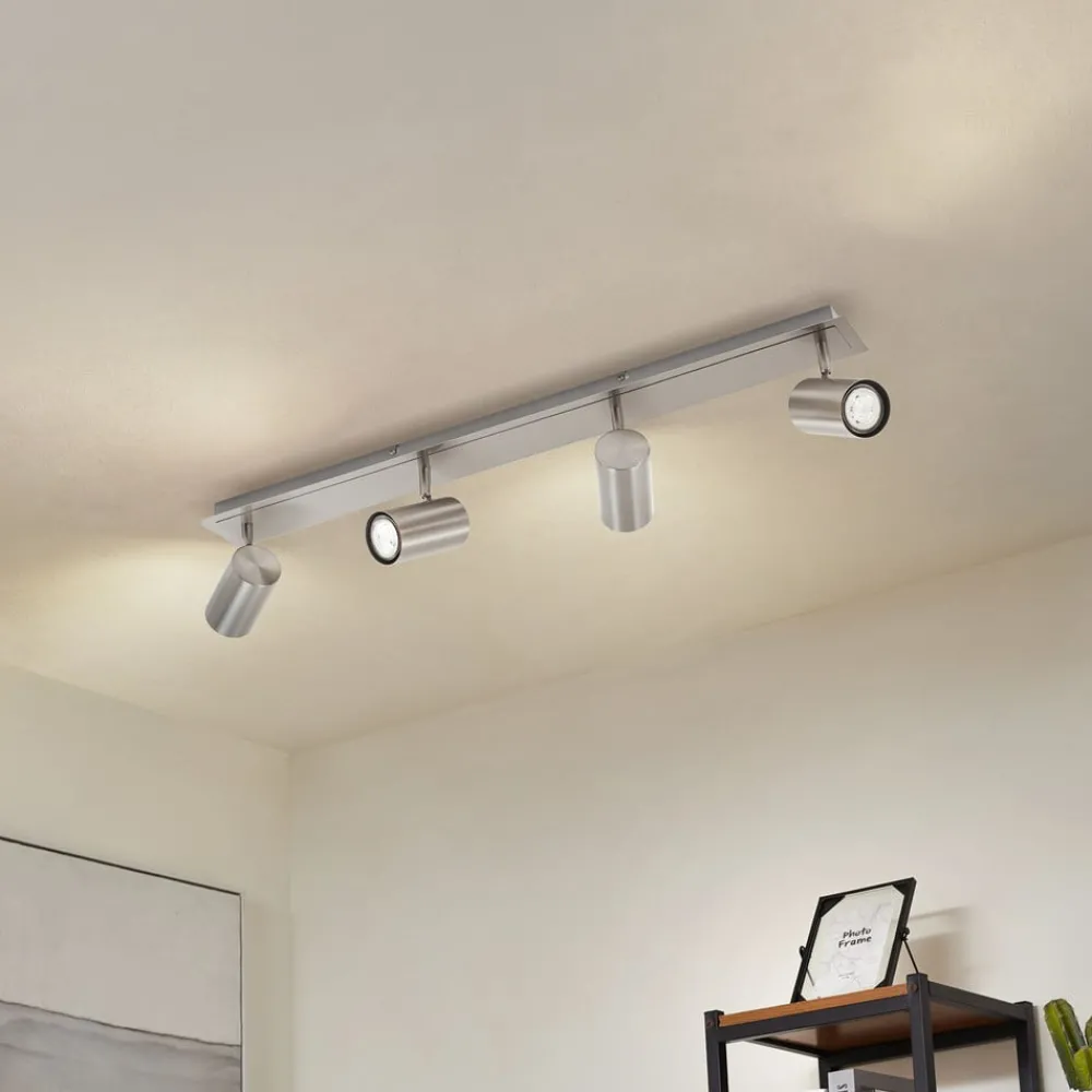 Lindby Loftlamper|Loftlamper > loftspot Joffrey, 80 cm, nikkel, 4 lyskilder, GU10