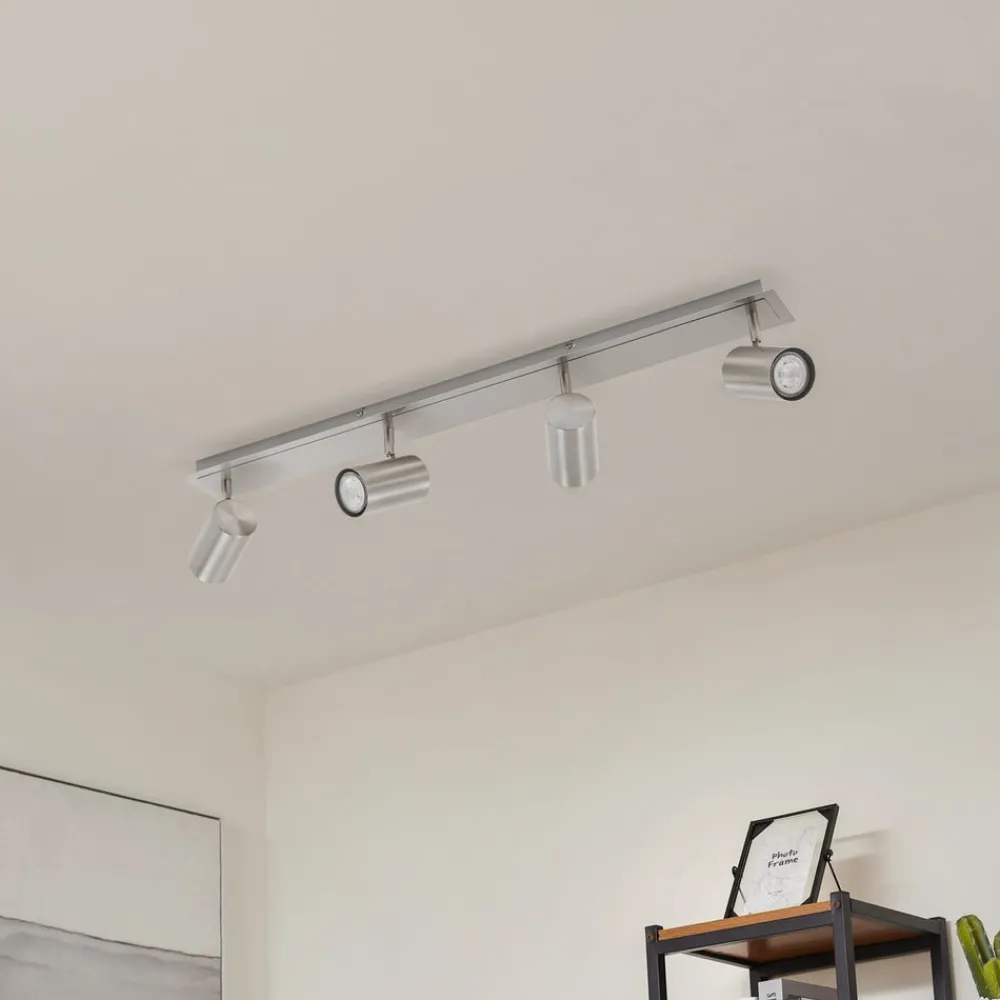 Lindby Loftlamper|Loftlamper > loftspot Joffrey, 80 cm, nikkel, 4 lyskilder, GU10