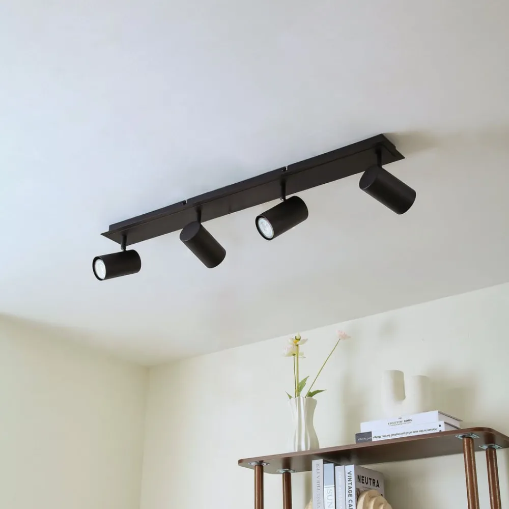 Lindby Loftlamper|Loftlamper > loftspot Joffrey, 80 cm, sort, 4 lyskilder, GU10