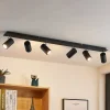 Lindby Gang|Loftlamper > loftspot Joffrey, 116 cm, sort, 6 lyskilder, GU10