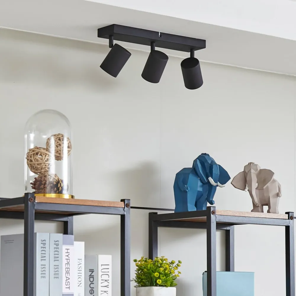 Lindby Arbejdsrum/Kontor|Gang > loftspot Jorell, 35 cm, sort, 3 lyskilder, metal