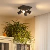 Lindby Arbejdsrum/Kontor|Gang > loftspot Jorell, sort, 20 cm, sort, 4 lyskilder.