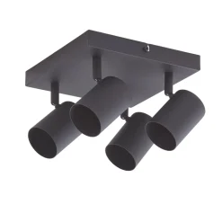 Lindby Arbejdsrum/Kontor|Gang > loftspot Jorell, sort, 20 cm, sort, 4 lyskilder.