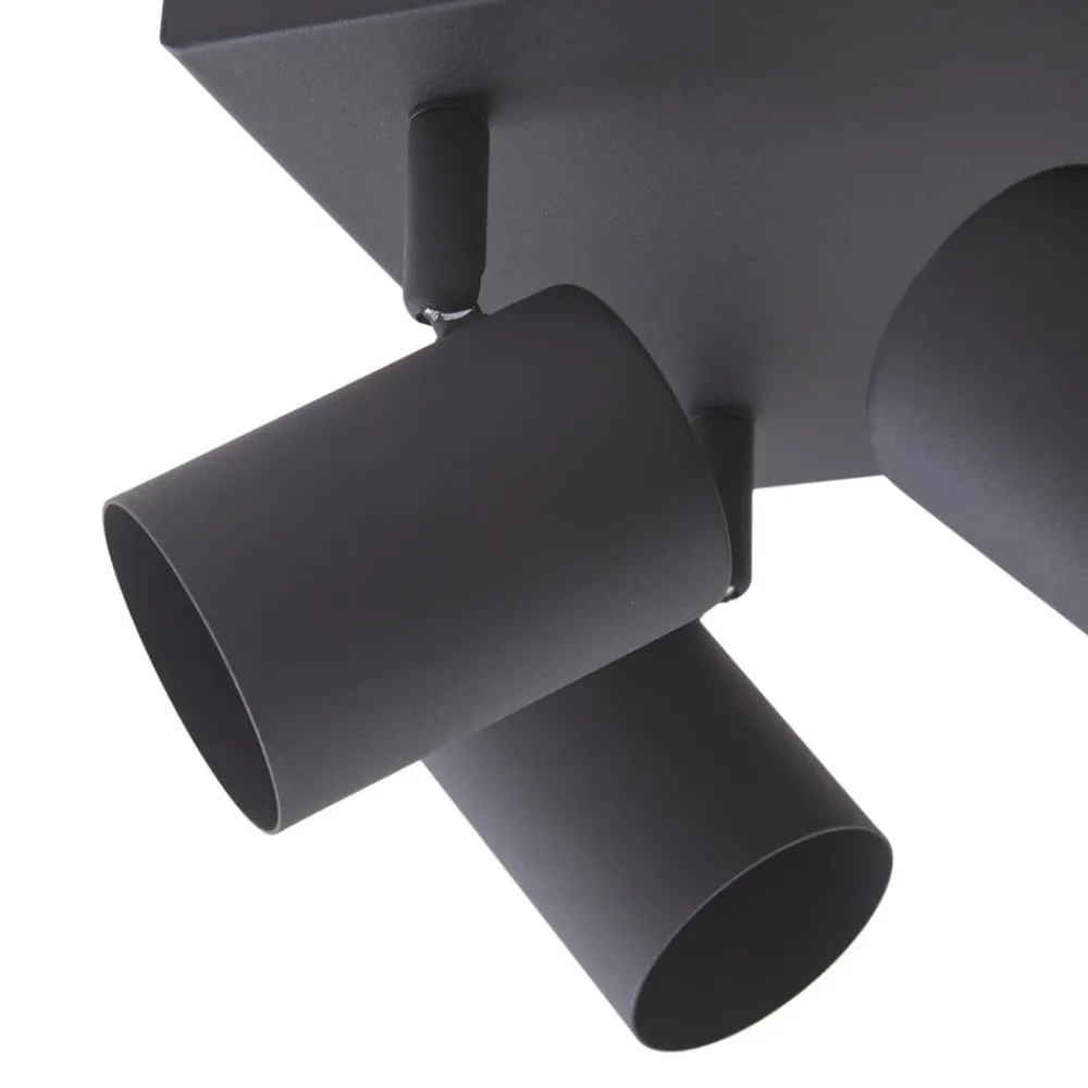 Lindby Arbejdsrum/Kontor|Gang > loftspot Jorell, sort, 20 cm, sort, 4 lyskilder.