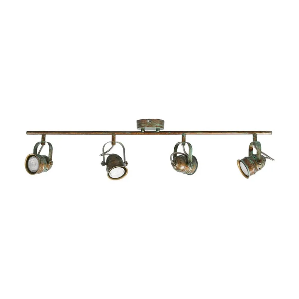 Lindby Loftlamper|Loftlamper > loftspot Leonor, 4 lyskilder, grøn, metal, 78 cm
