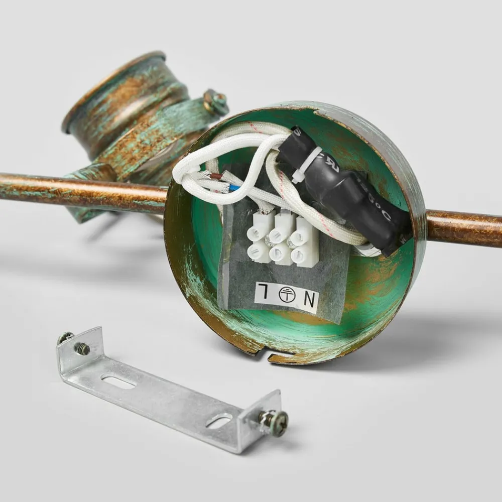 Lindby Loftlamper|Loftlamper > loftspot Leonor, 4 lyskilder, grøn, metal, 78 cm