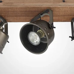 Gang|Loftlamper ^ Lindby loftspot Rubinjo, 62 cm, 4 lyskilder, træ, GU10