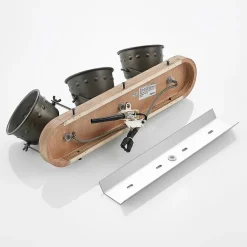 Gang|Loftlamper ^ Lindby loftspot Rubinjo, 45 cm, 3 lyskilder, træ, GU10