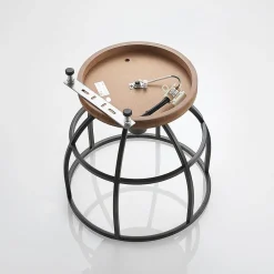 Lindby Loftlamper|Loftlamper > loftspot Rutger, Ø 34 cm, træ, bur, E27