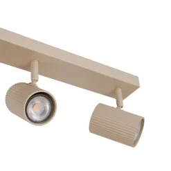 Gang|Loftlamper ^ Lindby loftspots Kardis, beige, 3 lyskilder, metal, GU10