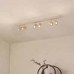 Lindby Gang|Loftlamper > loftspots Kardis, beige, 6 lyskilder, metal, GU10