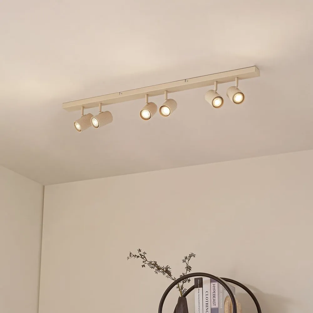 Lindby Gang|Loftlamper > loftspots Kardis, beige, 6 lyskilder, metal, GU10