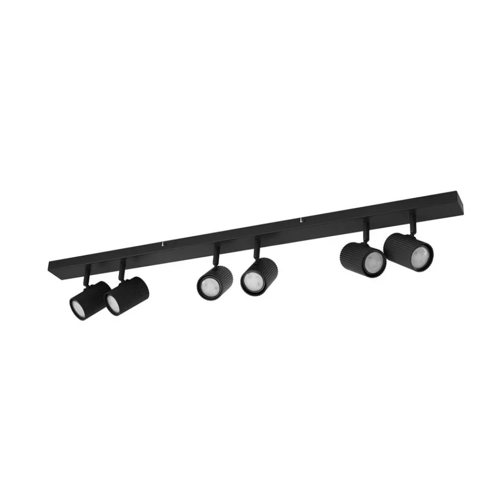 Lindby Loftlamper|Spotlights > loftspots Kardis, mørkegrå, 6 lyskilder, metal, GU10