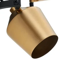 Lindby Spotlights > loftspot Sylveria, 3-lys, sort/guld, jern