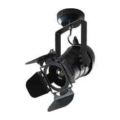 Lindby Gang|Loftlamper > loftspot Tilen, 1 lyskilde, sort, metal, 38 cm