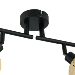 Lindby Spotlights > loftspot Youstin, 70,5 cm lang, bambus 4-lys, E14