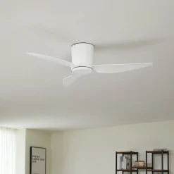 Lindby Loftventilatorer > loftventilator Aulo, hvid, DC, støjsvag, Ø 123 cm