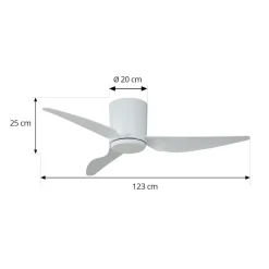 Lindby Loftventilatorer > loftventilator Aulo, hvid, DC, støjsvag, Ø 123 cm