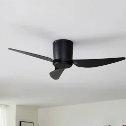 Lindby Loftventilatorer > loftventilator Aulo, sort, DC, støjsvag, Ø 123 cm