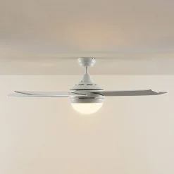 Lindby Loftventilatorer > loftventilator med lys Auraya, støjsvag, hvid, 130cm