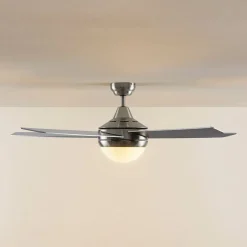 Lindby Loftventilatorer > loftventilator med lys Auraya, støjsvag, stål