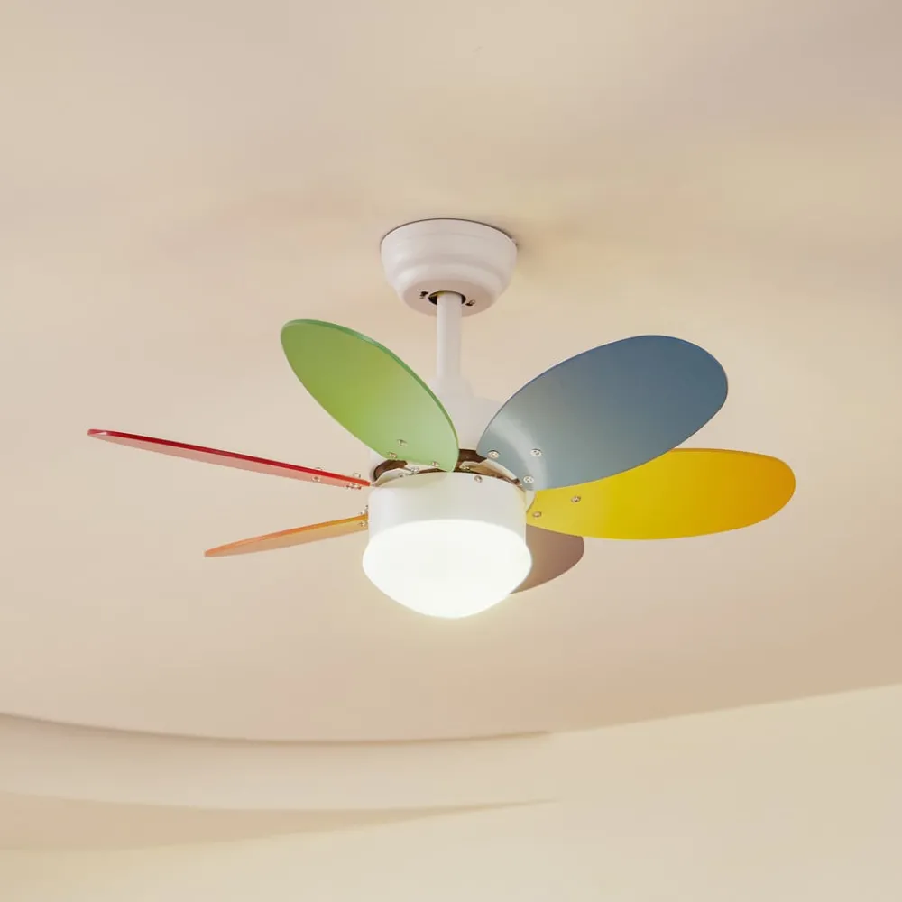 Loftventilatorer ^ Lindby loftventilator med lys Litur, støjsvag, Ø 77 cm, E27