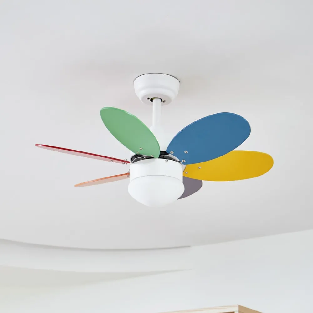 Loftventilatorer ^ Lindby loftventilator med lys Litur, støjsvag, Ø 77 cm, E27