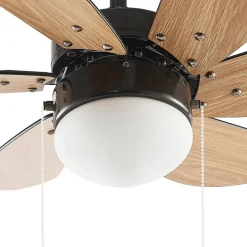 Loftventilatorer ^ Lindby loftventilator Minja, sort, støjsvag, 78 cm, E14
