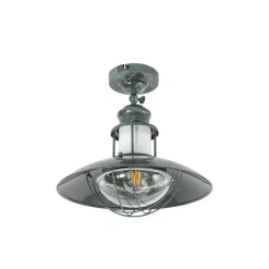 Lindby Gang|Loftlamper > Louisanne loftlampe, grågrøn, metal, Ø 35cm