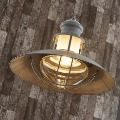 Lindby Gang|Pendellamper > Louisanne pendellampe, Ø35cm, grågrøn, metal, glas