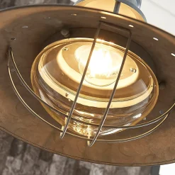 Lindby Gang|Pendellamper > Louisanne pendellampe, Ø35cm, grågrøn, metal, glas