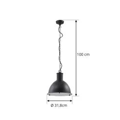 Lindby Udendørs Pendellamper|Terrassebelysning > Luciane udendørs pendel, sort, aluminium, Ø 31,8 cm