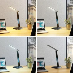 Lindby Arbejdsrum/Kontor|Bordlamper > Ludmilla LED-bordlampe, display, sort