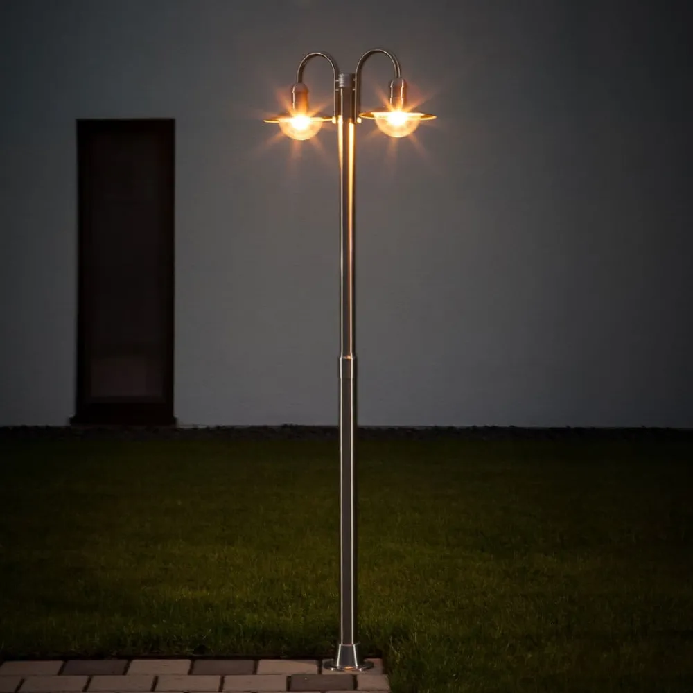 Lindby Lygtepæle > lygtepæl Damion, 200 cm, 2 lyskilder, E27, IP44