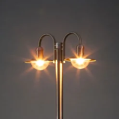 Lindby Lygtepæle > lygtepæl Damion, 200 cm, 2 lyskilder, E27, IP44