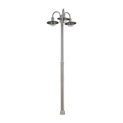 Lygtepæle ^ Lindby lygtepæl Damion, 200 cm, 3 lyskilder, E27, IP44