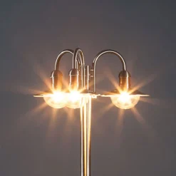 Lygtepæle ^ Lindby lygtepæl Damion, 200 cm, 3 lyskilder, E27, IP44