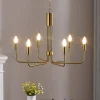 Lindby Gang|Pendellamper > lysekrone Elanova, messing, 6 lyskilder, Ø 70 cm, E14
