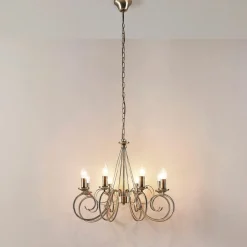 Lindby Gang|Lysekroner > lysekrone Marnia, 8 lyskilder, Ø 53 cm, antik messing, E14