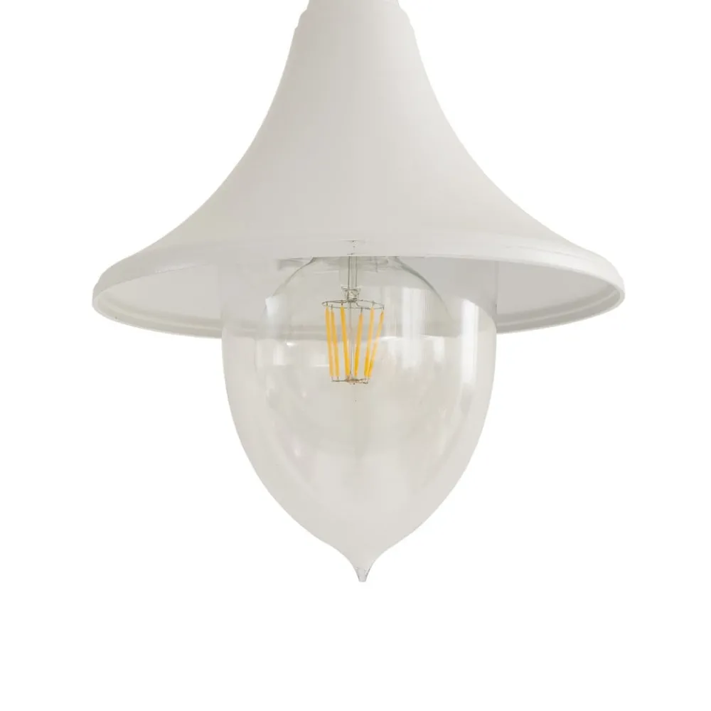 Lindby Lygtepæle > Madea udendørslampe, hvid, 2 lyskilder, 213 cm, E27, IP44