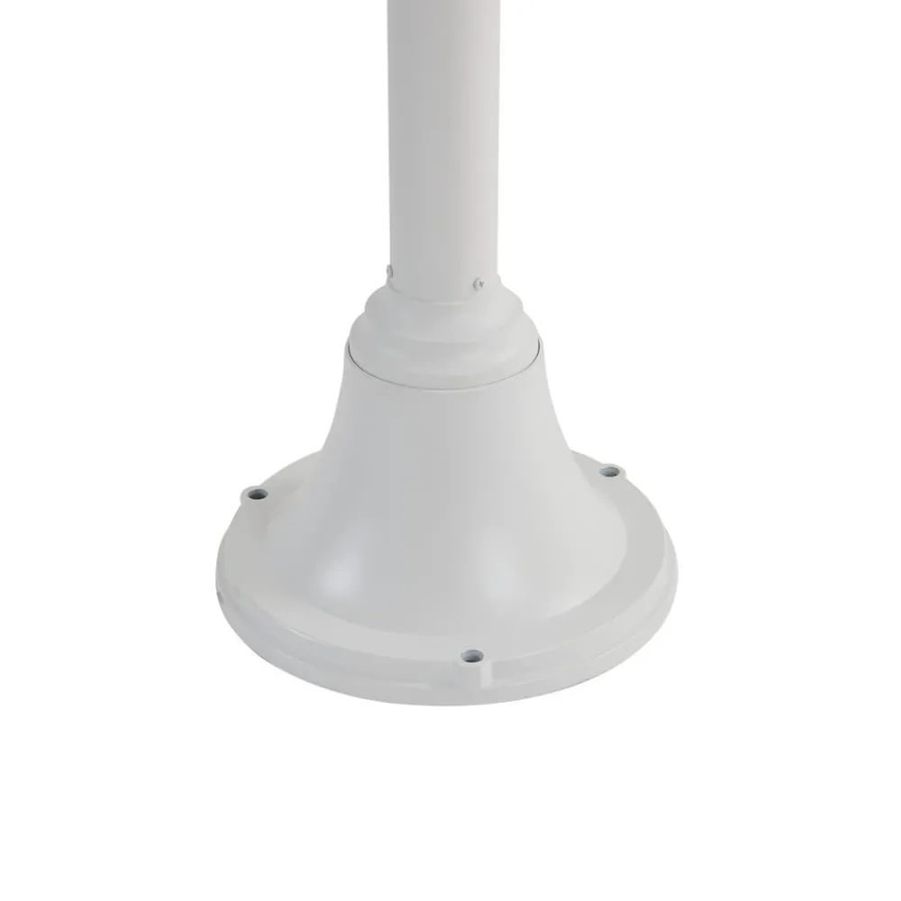 Lindby Lygtepæle > Madea udendørslampe, hvid, 2 lyskilder, 213 cm, E27, IP44