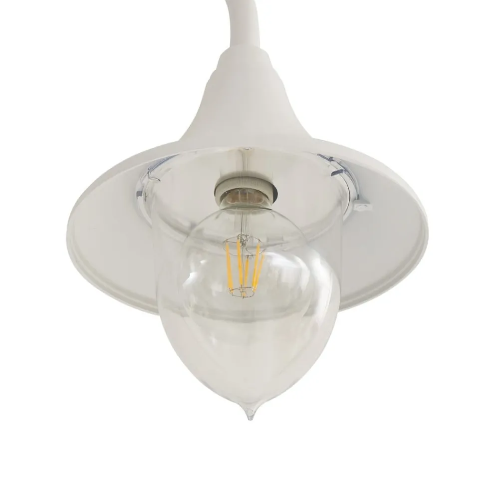 Lindby Lygtepæle > Madea udendørslampe, hvid, 2 lyskilder, 213 cm, E27, IP44
