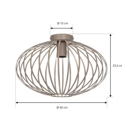 Lindby Gang|Loftlamper > Maivi loftslampe, beige, 40 cm, jern, bur