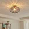 Lindby Loftlamper > Maivi loftslampe, sort, 40 cm, jern, bur