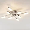 Loftlamper ^ Lindby Mally LED-loftlampe i krom, 8 lyskilder