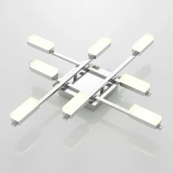 Loftlamper ^ Lindby Mally LED-loftlampe i krom, 8 lyskilder
