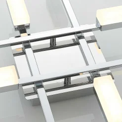 Loftlamper ^ Lindby Mally LED-loftlampe i krom, 8 lyskilder