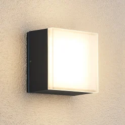 Lindby Udendørs Loftlamper|Væglamper > Mathea udendørs LED-loftlampe, kantet